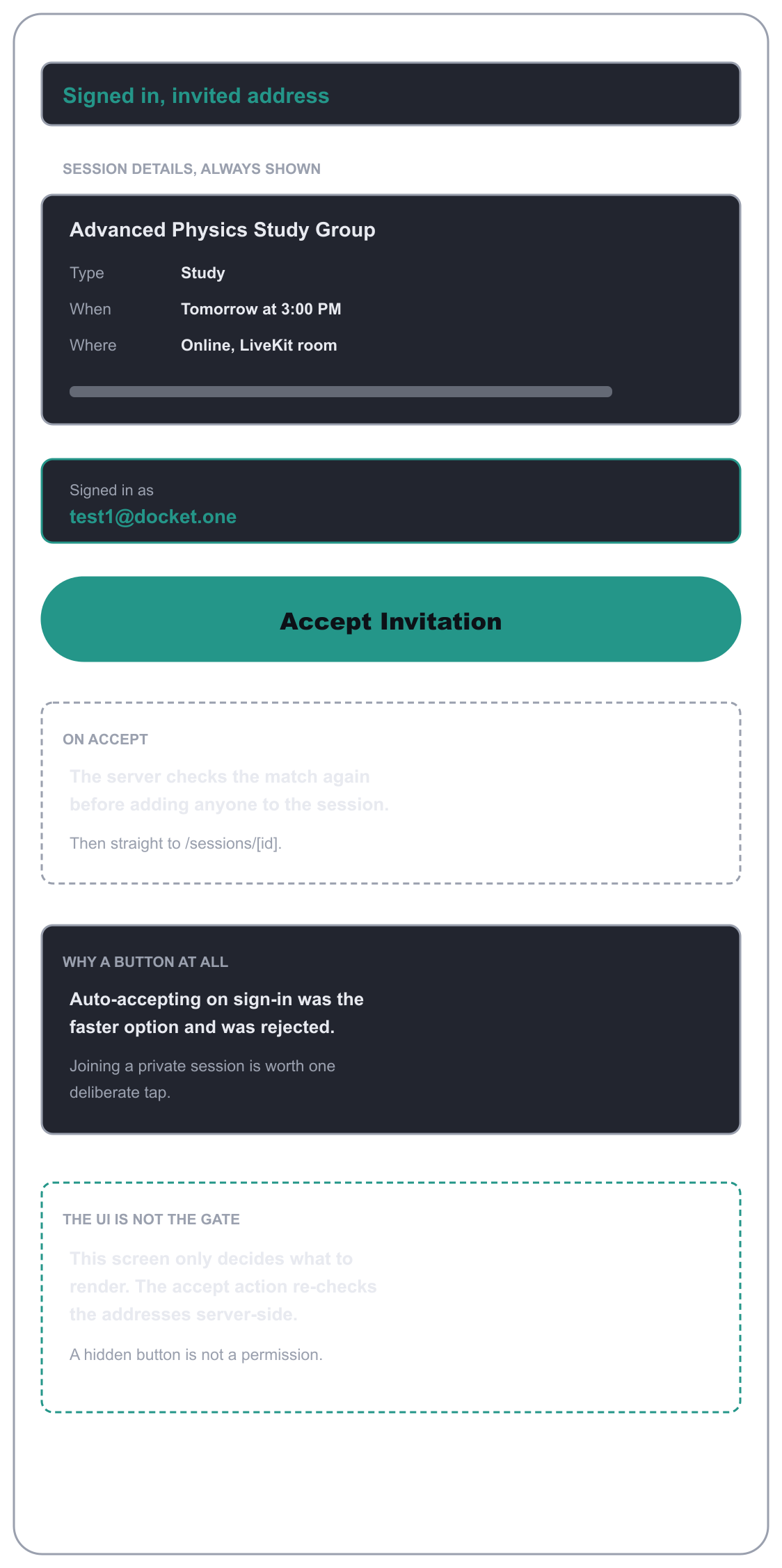 COHORTS Invites, low-fidelity wireframe 1